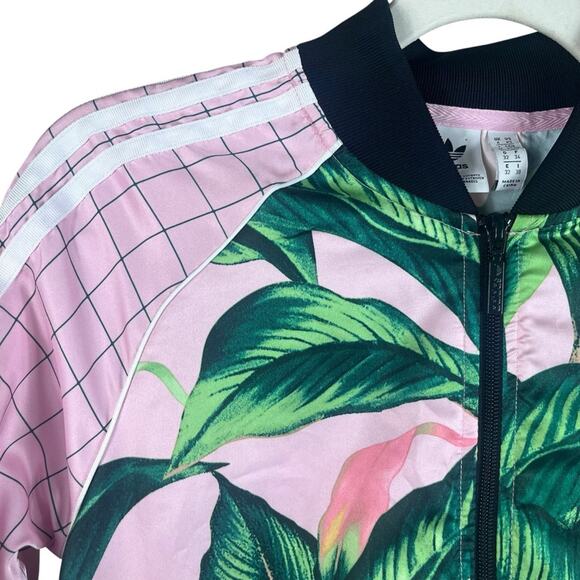 Adidas x FARM RIO Track Jacket XS Palm Leaf Print Tropical Superstar DH3071 - Picture 7 of 11